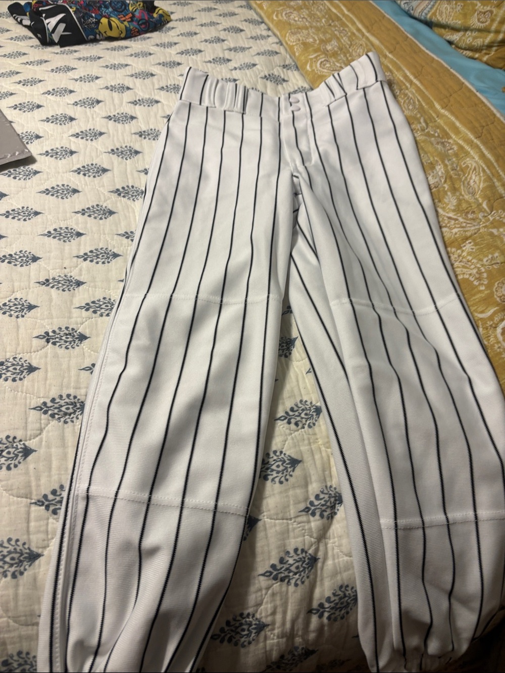 Youth Large pinstriped baseball pants